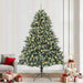 Kunstig juletre med 300 LED grønn 240 cm PVC og plast og stål