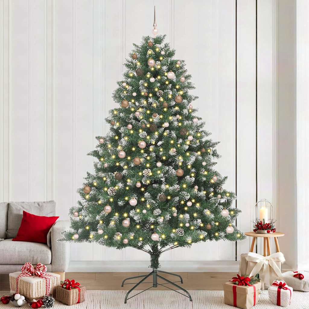 Kunstig juletre grønn 160 x 160 x 240 cm PVC og plast og stål