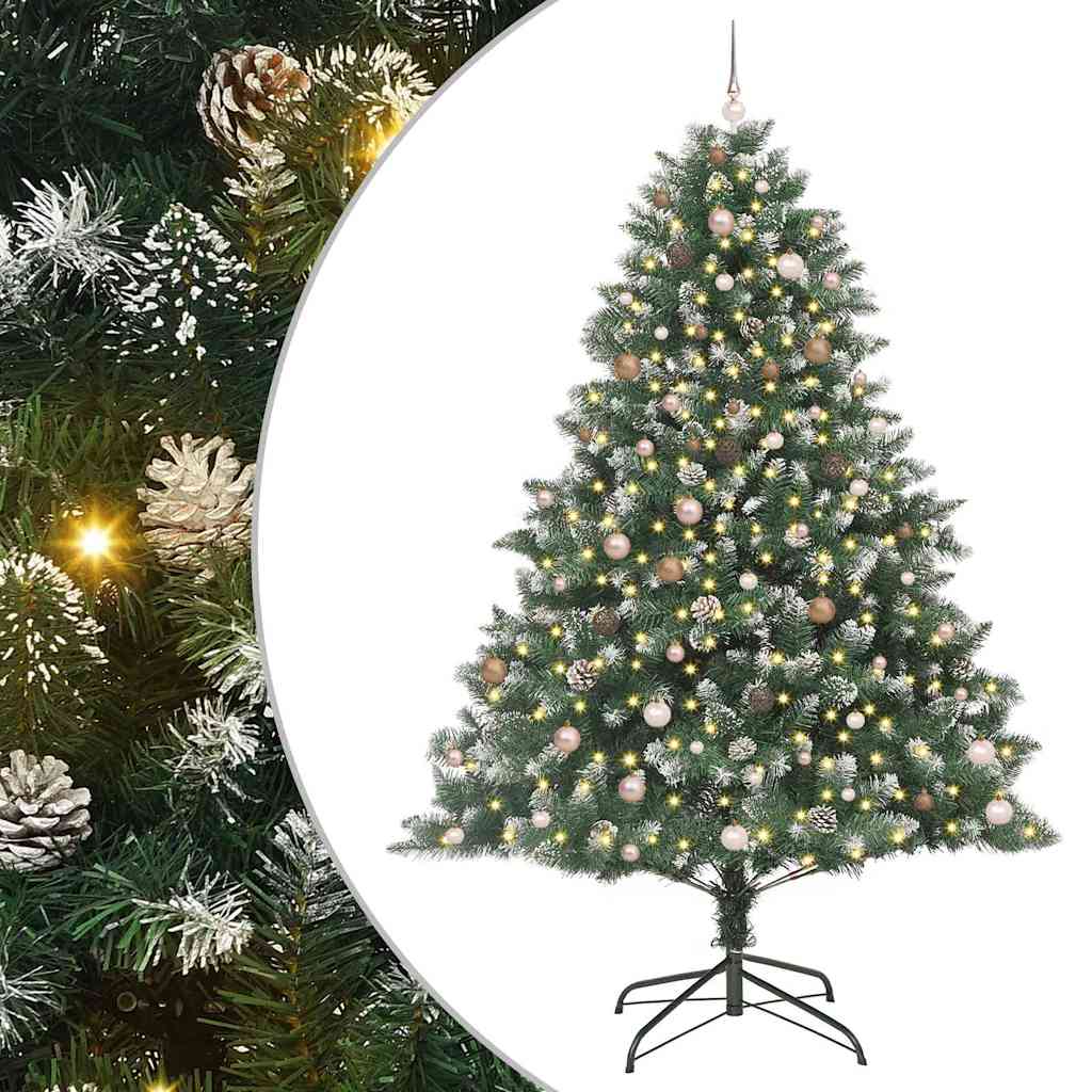 Kunstig juletre grønn 160 x 160 x 240 cm PVC og plast og stål