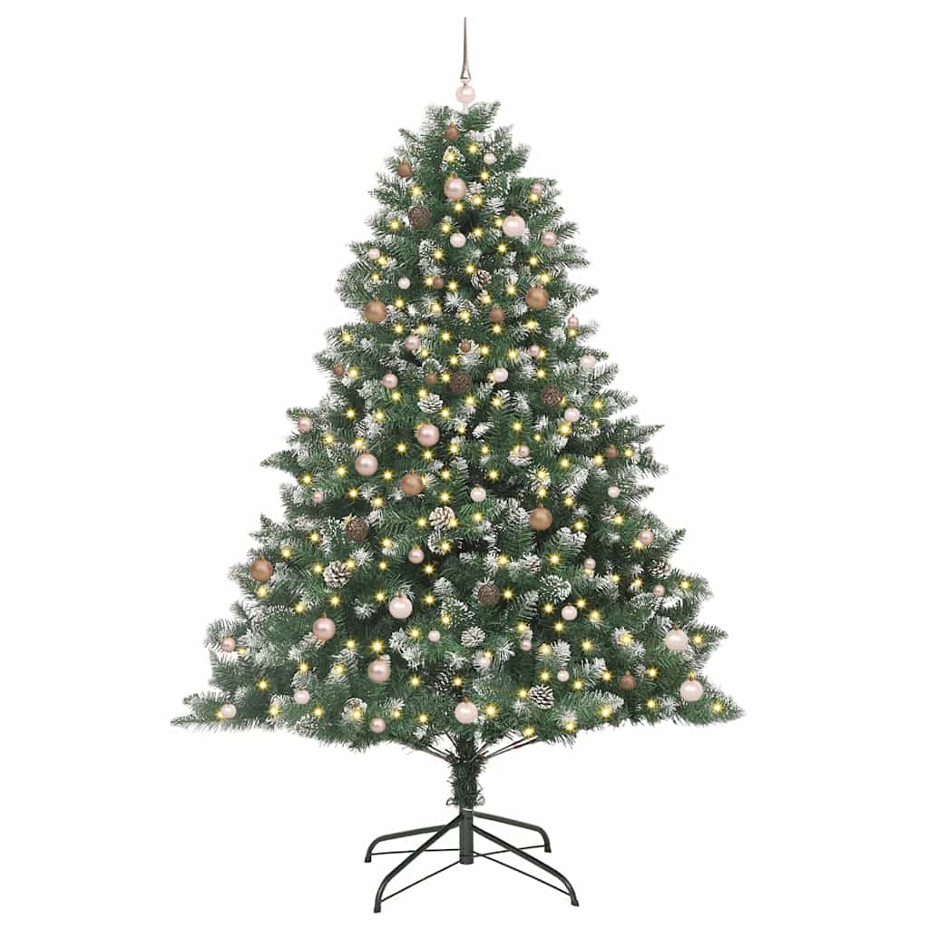 Kunstig juletre grønn 160 x 160 x 240 cm PVC og plast og stål
