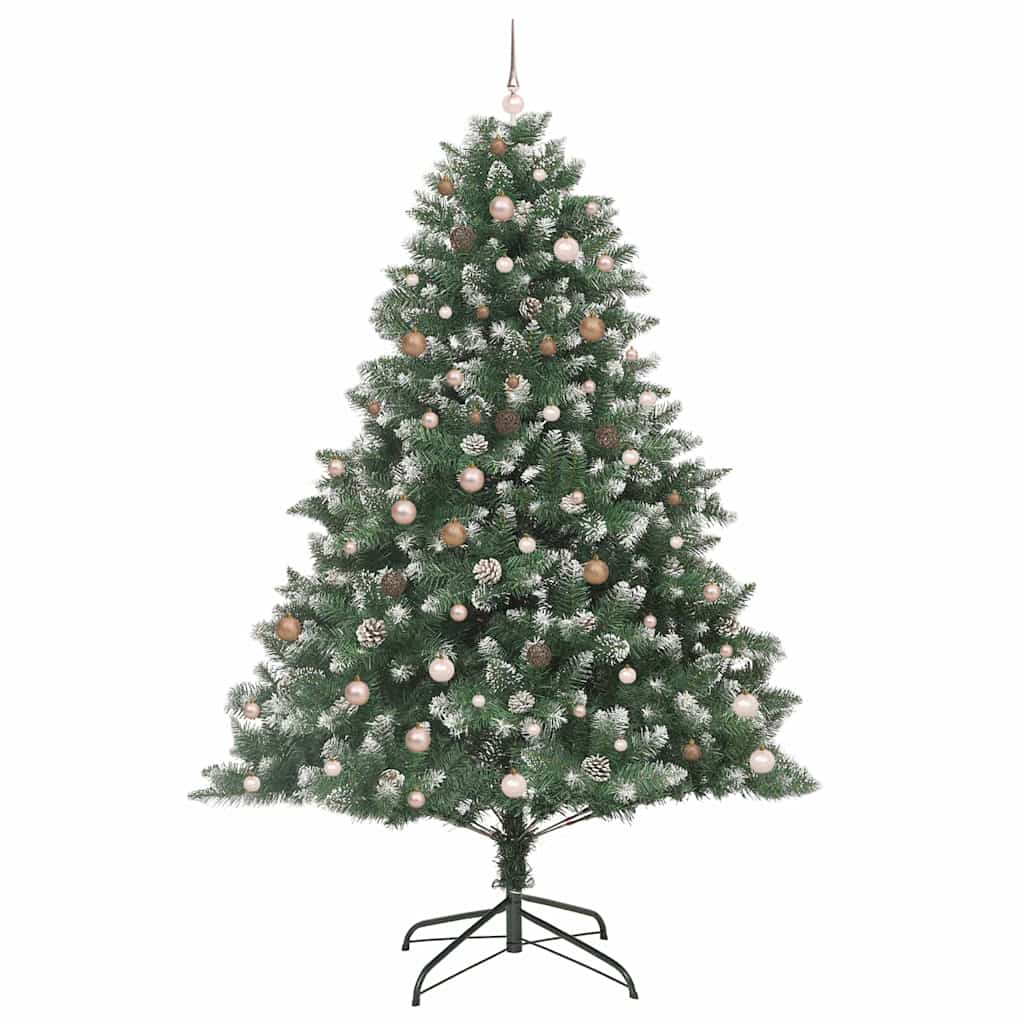 Kunstig juletre grønn 160 x 160 x 240 cm PVC og plast og stål