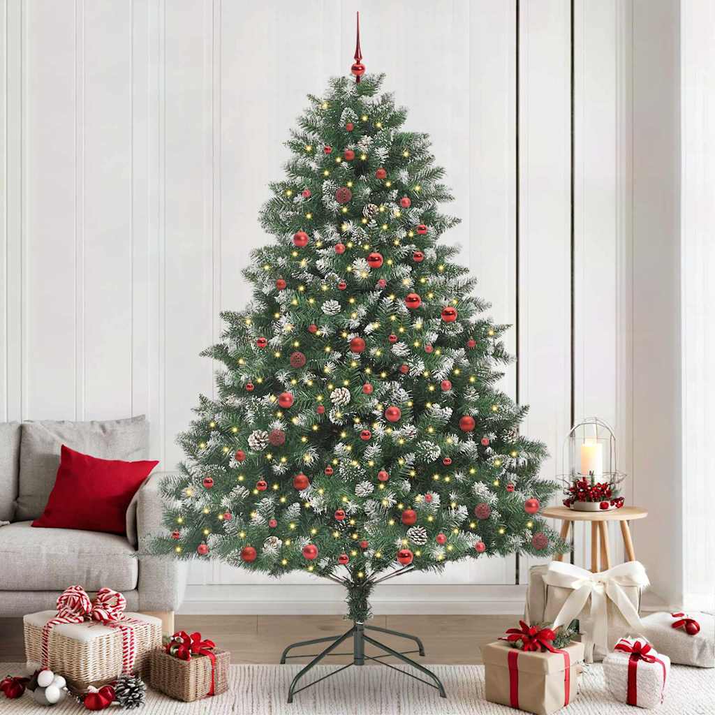 Kunstig juletre grønn 160 x 160 x 240 cm PVC og plast og stål