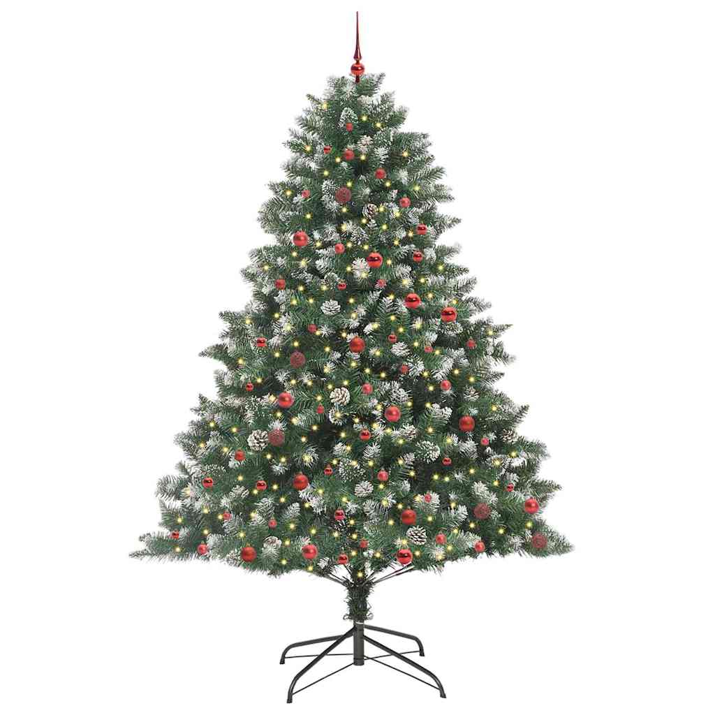 Kunstig juletre grønn 160 x 160 x 240 cm PVC og plast og stål