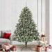 Kunstig juletre med 300 LED grønn 240 cm PVC og plast og stål vidaXL