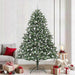 Kunstig juletre med 300 LED grønn 240 cm PVC og plast og stål vidaXL