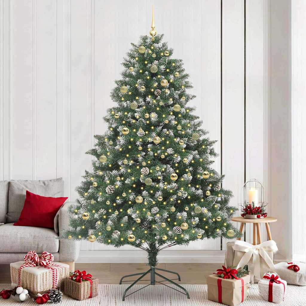 Kunstig juletre grønn 160 x 160 x 240 cm PVC og plast og stål