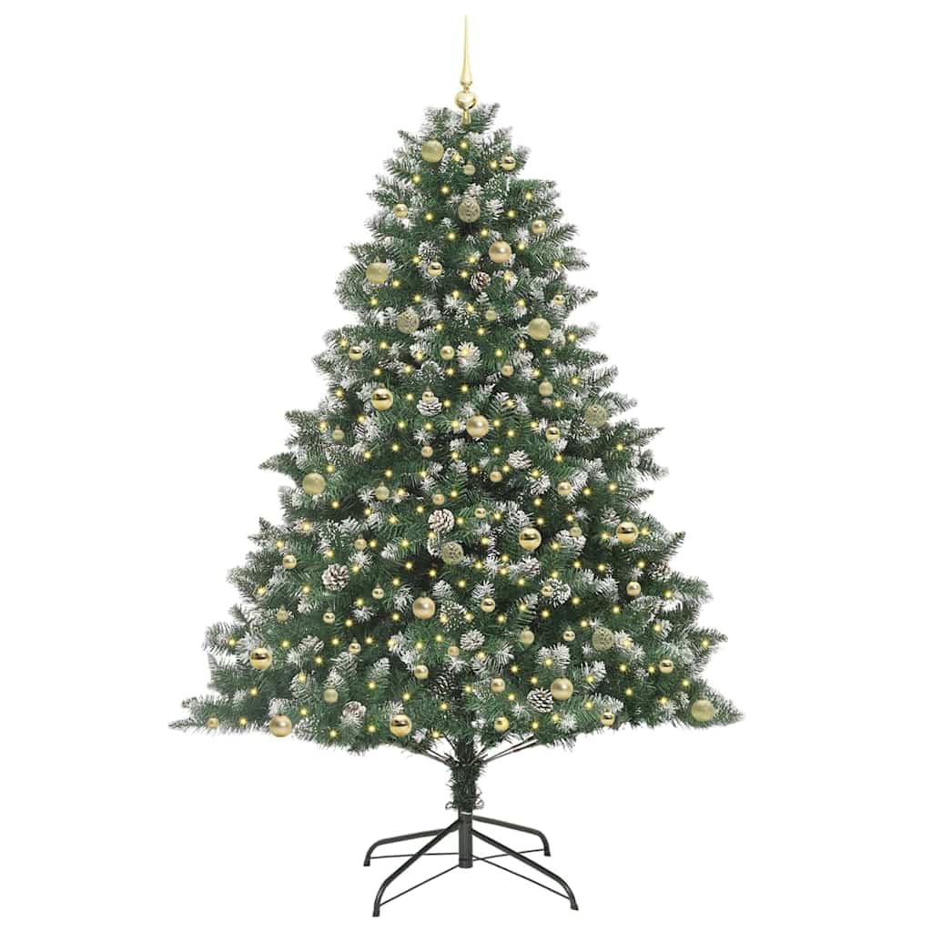 Kunstig juletre grønn 160 x 160 x 240 cm PVC og plast og stål