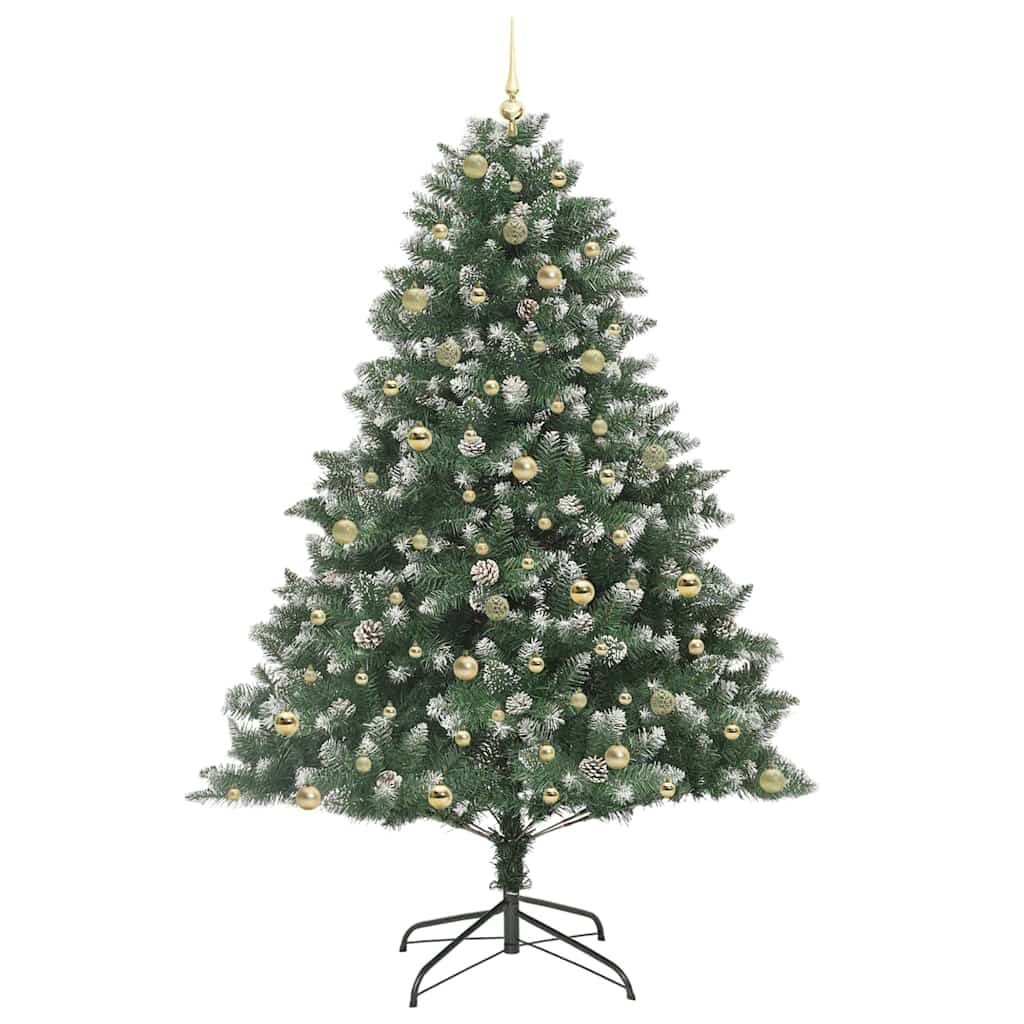 Kunstig juletre grønn 160 x 160 x 240 cm PVC og plast og stål