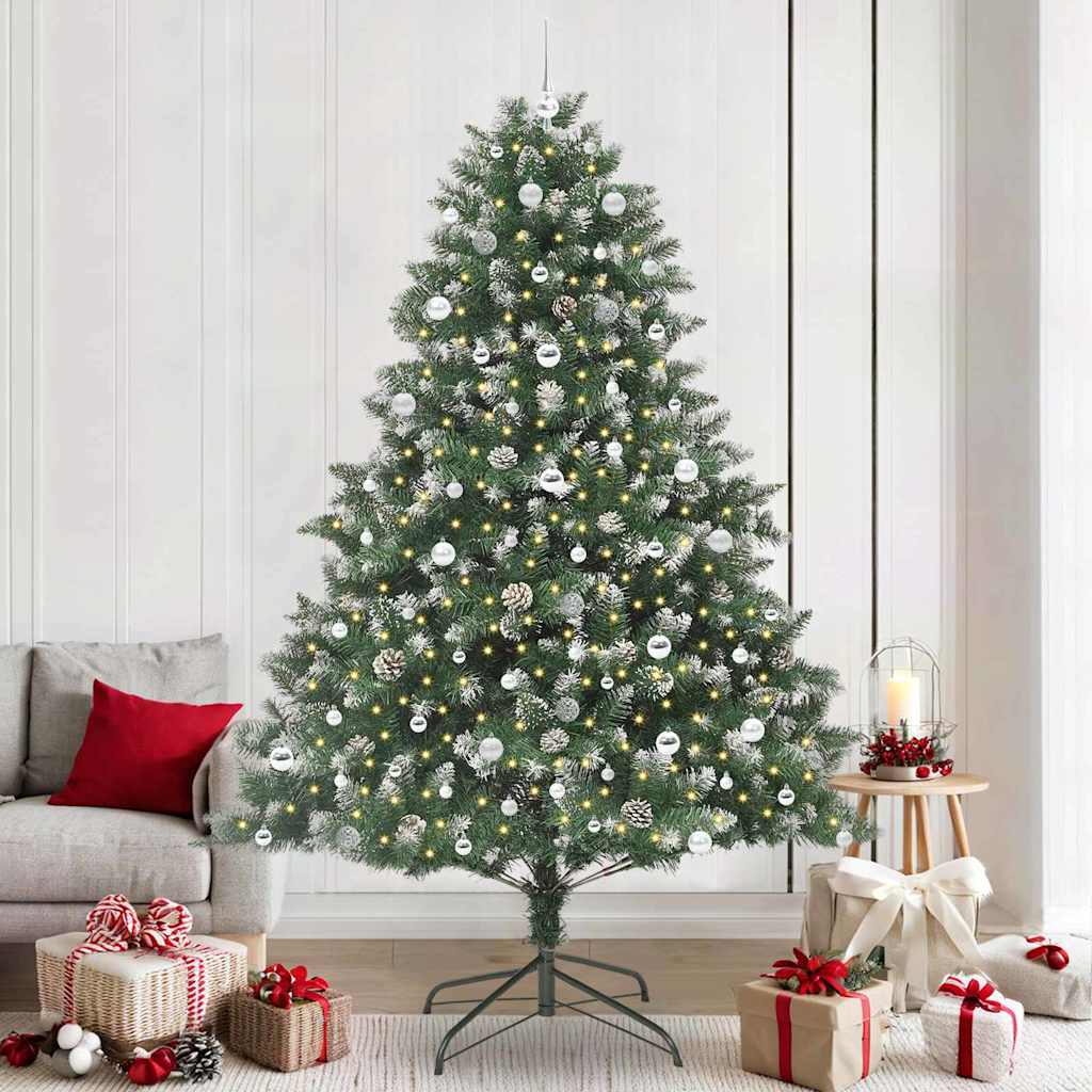 Kunstig juletre grønn 160 x 160 x 240 cm PVC og plast og stål