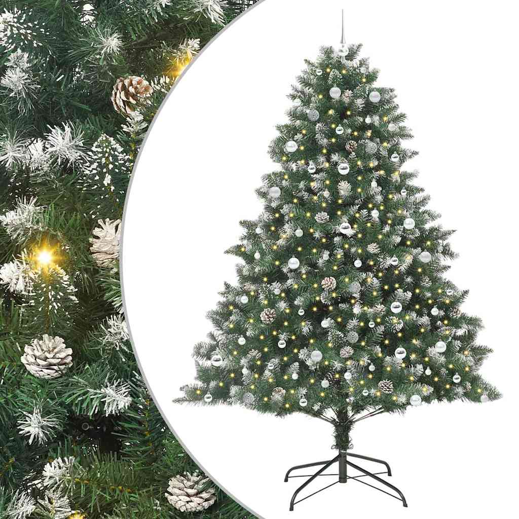 Kunstig juletre grønn 160 x 160 x 240 cm PVC og plast og stål