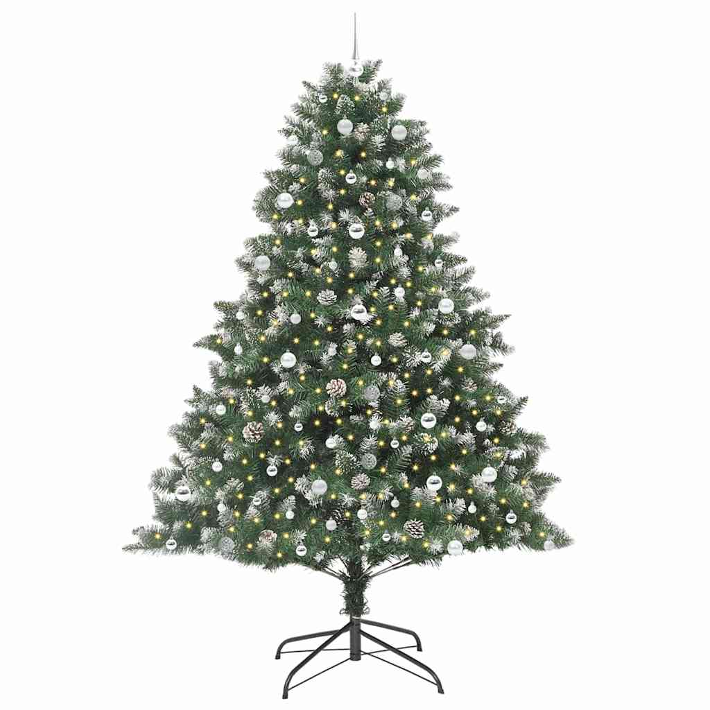 Kunstig juletre grønn 160 x 160 x 240 cm PVC og plast og stål