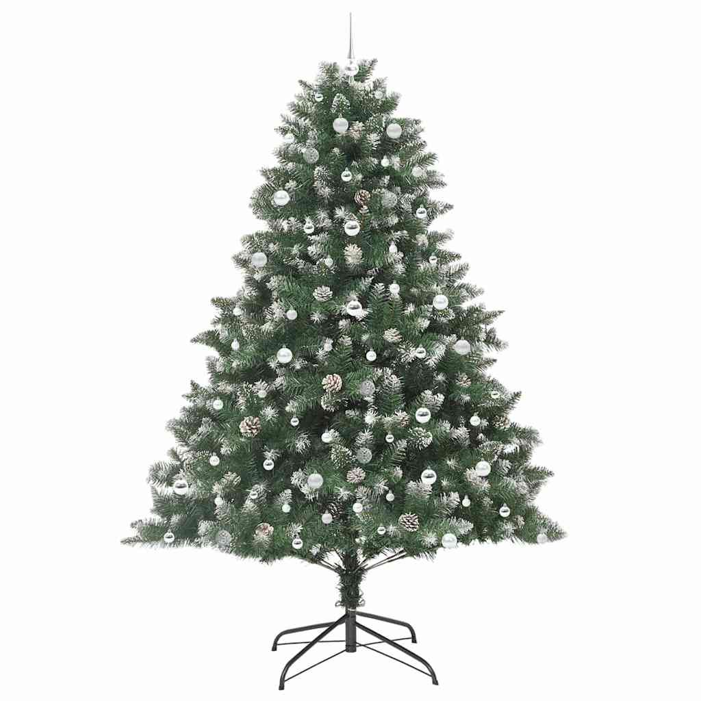 Kunstig juletre grønn 160 x 160 x 240 cm PVC og plast og stål