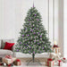 Kunstig juletre med 300 LED grønn 240 cm PVC og plast og stål vidaXL
