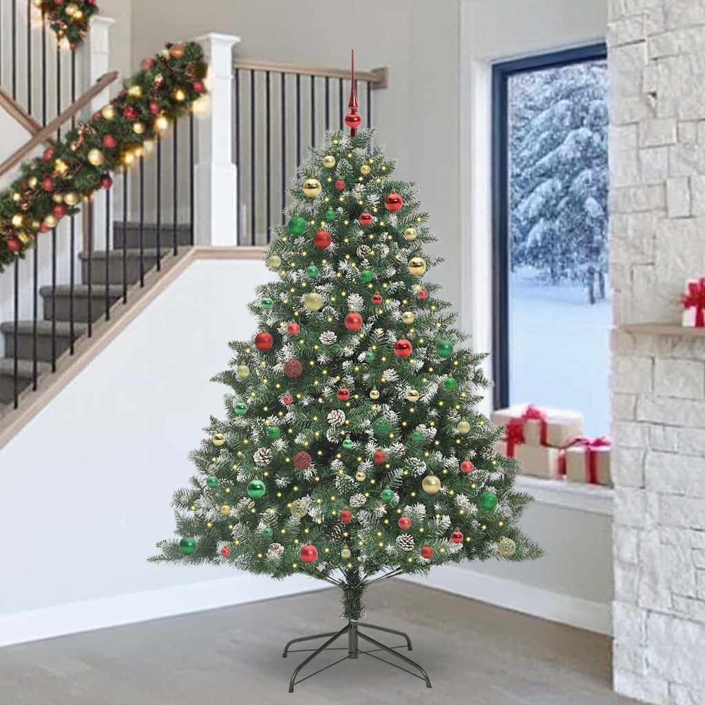 Kunstig juletre grønn 160 x 160 x 240 cm PVC og plast og stål