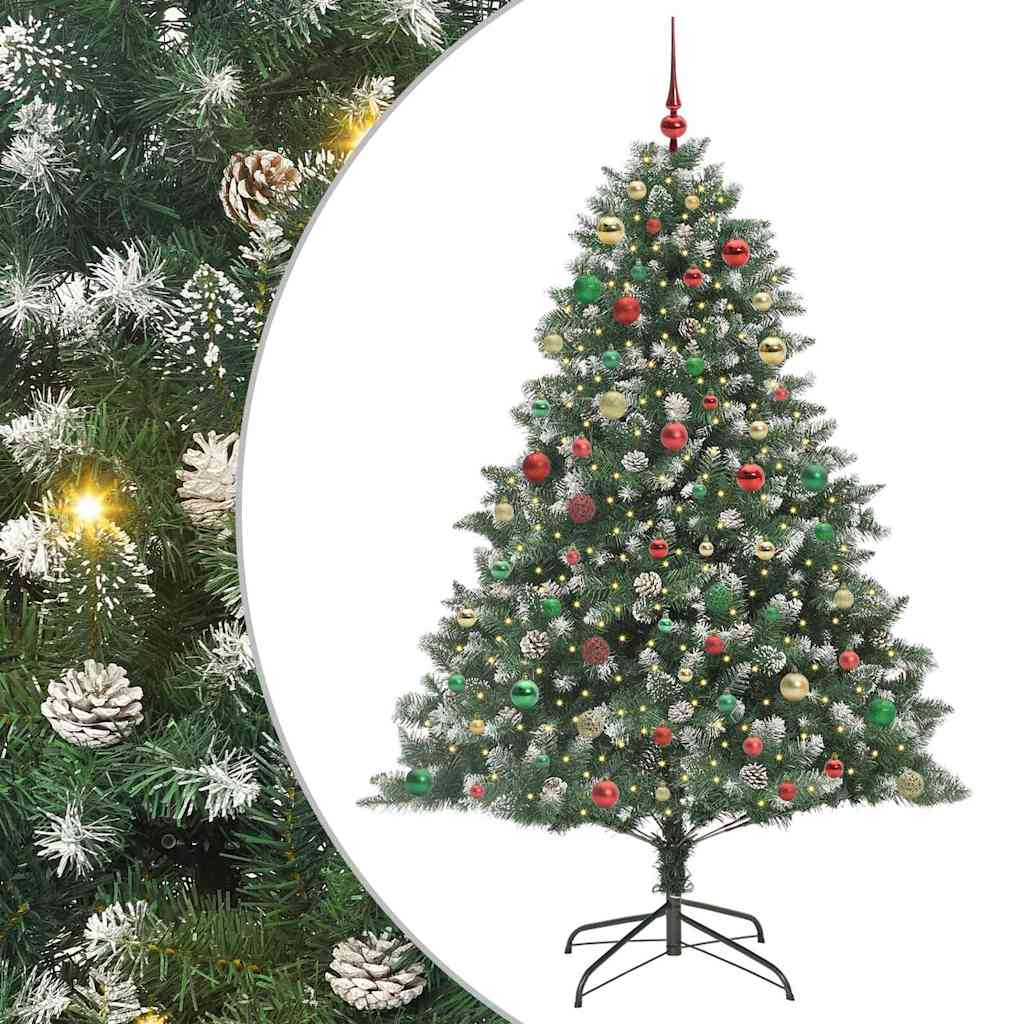 Kunstig juletre grønn 160 x 160 x 240 cm PVC og plast og stål