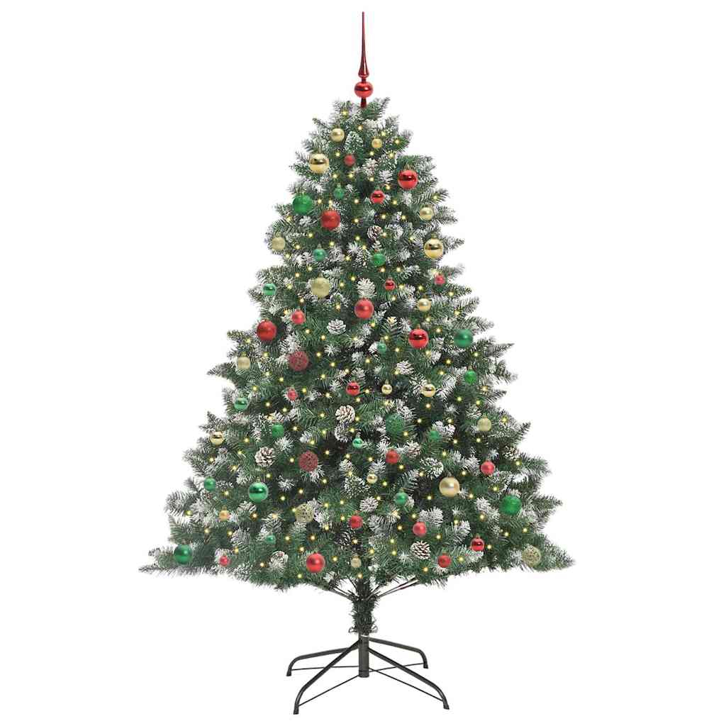 Kunstig juletre grønn 160 x 160 x 240 cm PVC og plast og stål