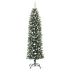 Kunstig Slankt Jule Tre grønn 240 cm PVC og Metall og Plast