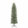 Kunstig Slankt Jule Tre med 300 LED Grønn og hvit 240 cm