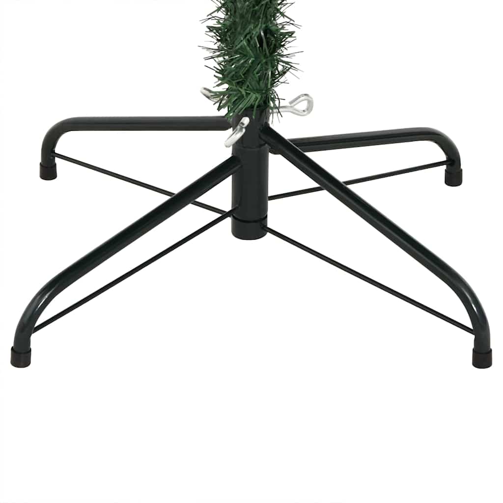 Kunstig leddet juletre med flocket snø Grønn og hvit 150 cm