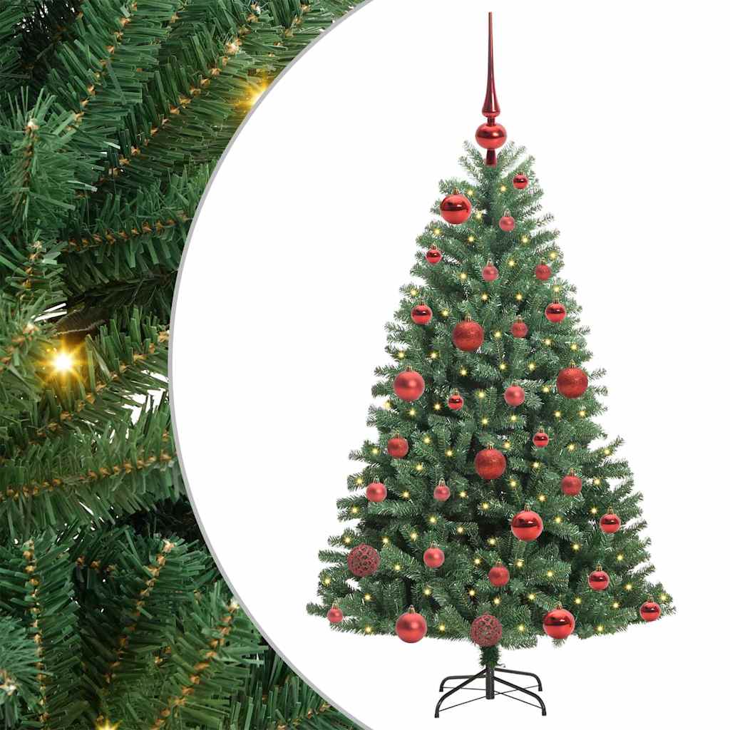 Kunstig sammensatt juletre grønn 120 cm PVC og metall