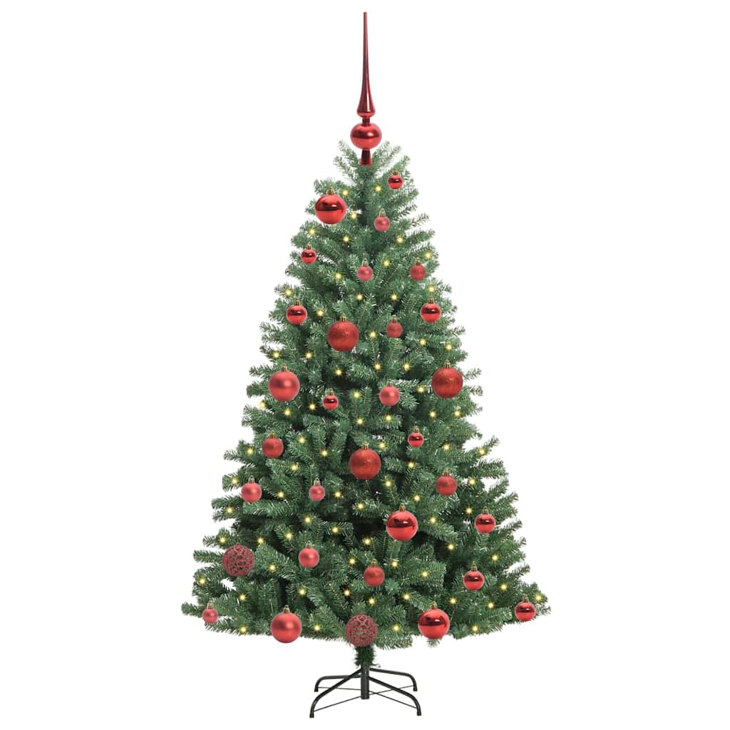 Kunstig sammensatt juletre grønn 120 cm PVC og metall