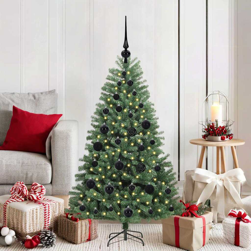Kunstig sammensatt juletre grønn 120 cm PVC og metall
