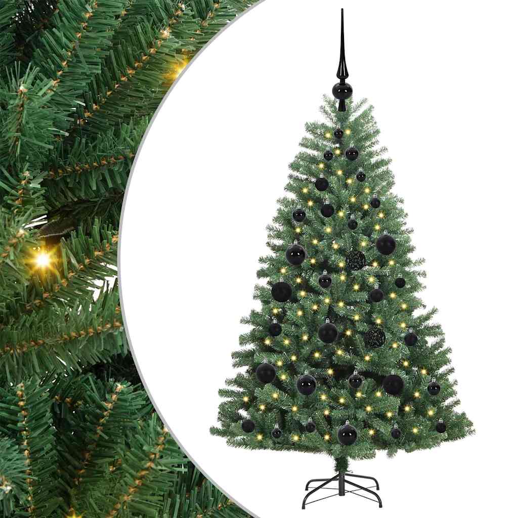 Kunstig sammensatt juletre grønn 120 cm PVC og metall