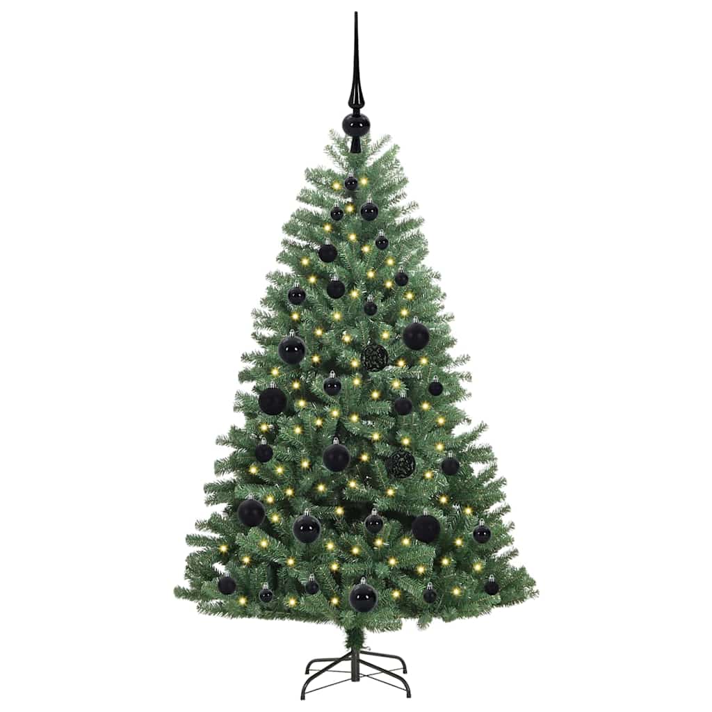 Kunstig sammensatt juletre grønn 120 cm PVC og metall