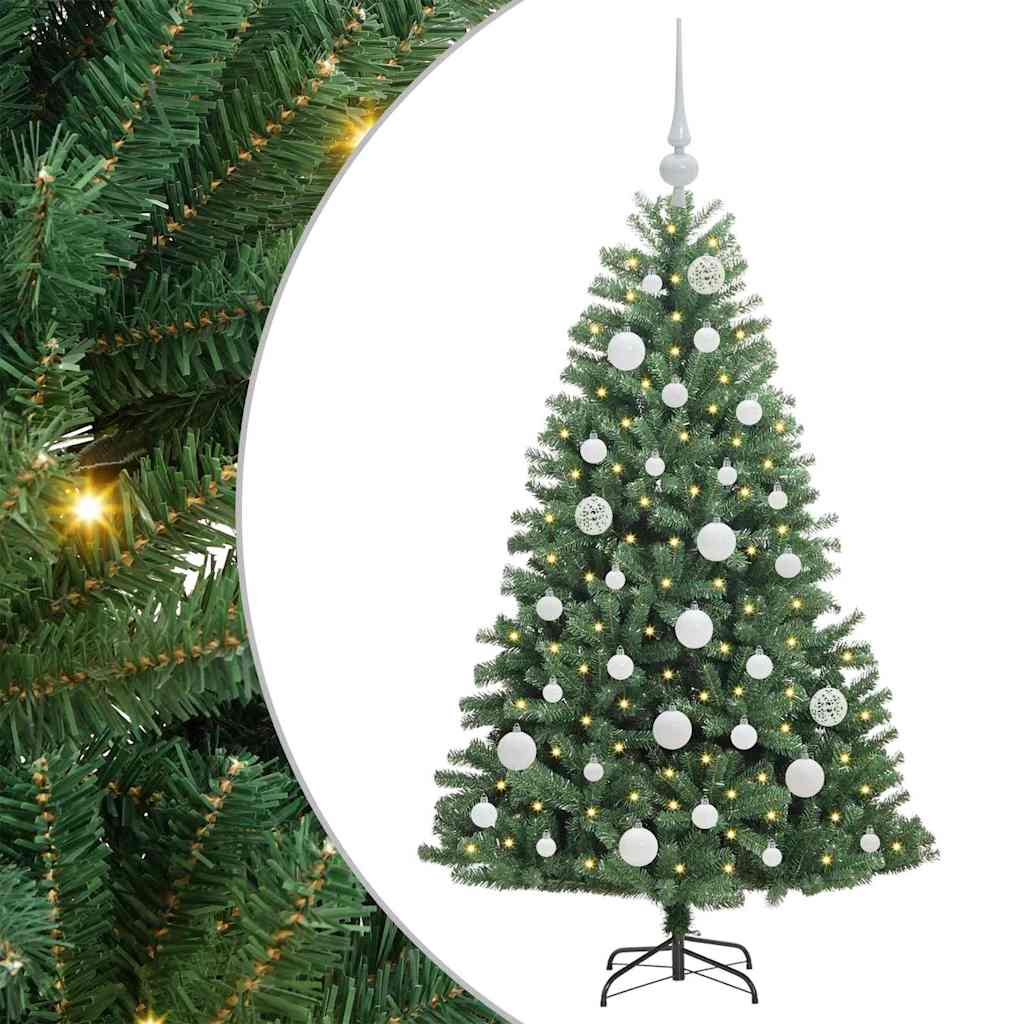 Kunstig sammensatt juletre grønn 120 cm PVC og metall