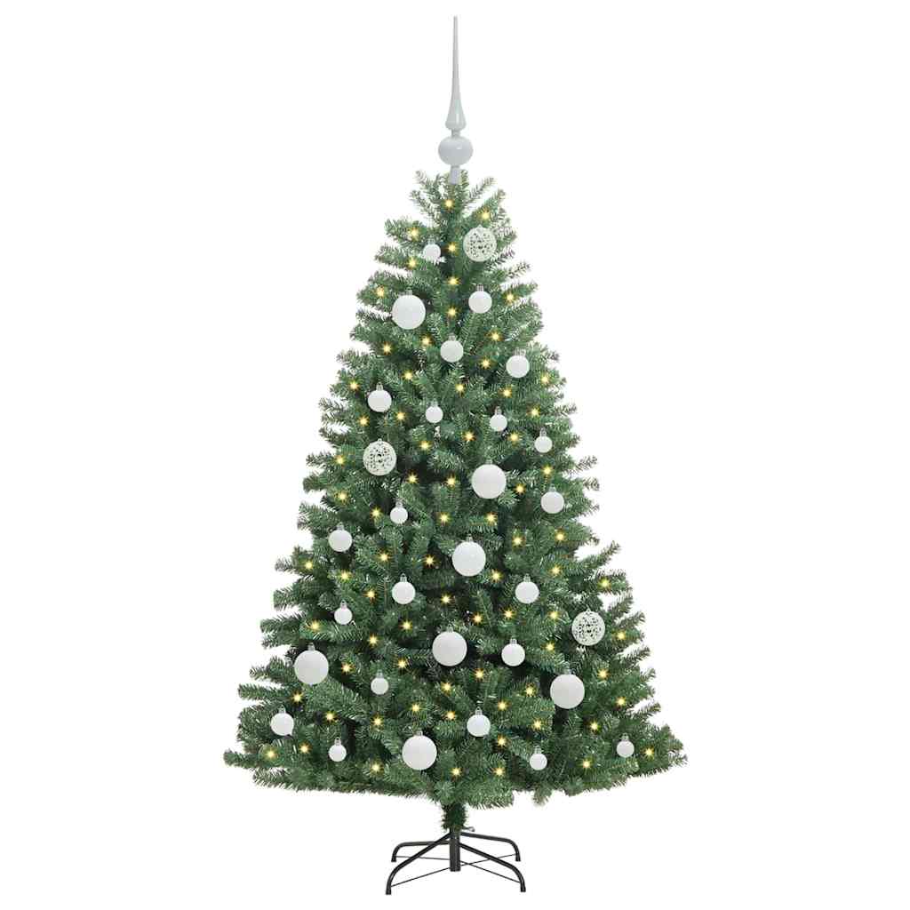 Kunstig sammensatt juletre grønn 120 cm PVC og metall