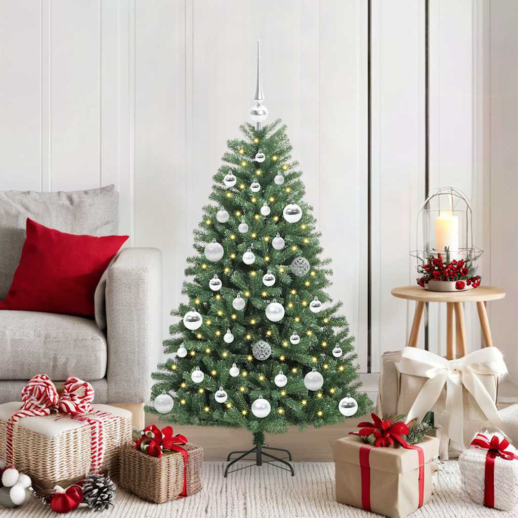 Kunstig sammensatt juletre grønn 120 cm PVC og metall