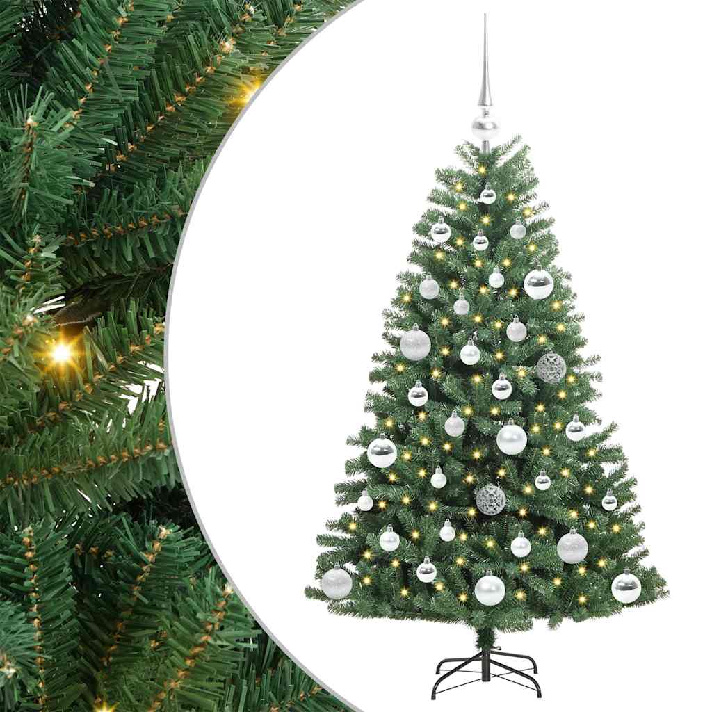 Kunstig sammensatt juletre grønn 120 cm PVC og metall