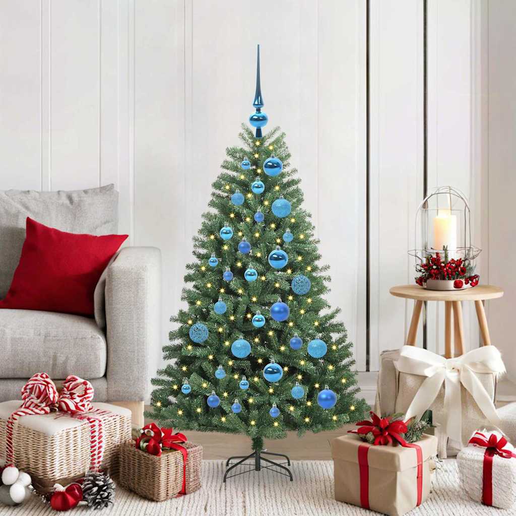 Kunstig sammensatt juletre grønn 120 cm PVC og metall