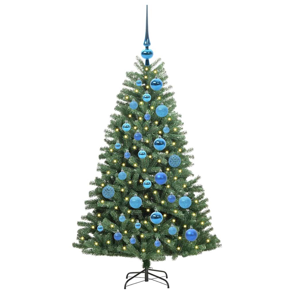 Kunstig sammensatt juletre grønn 120 cm PVC og metall