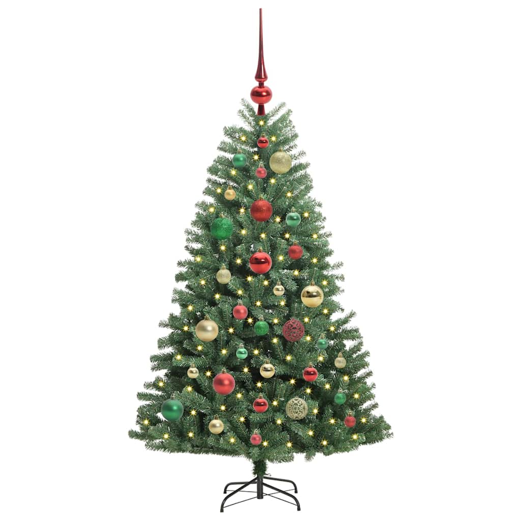 Kunstig sammensatt juletre grønn 120 cm PVC og metall