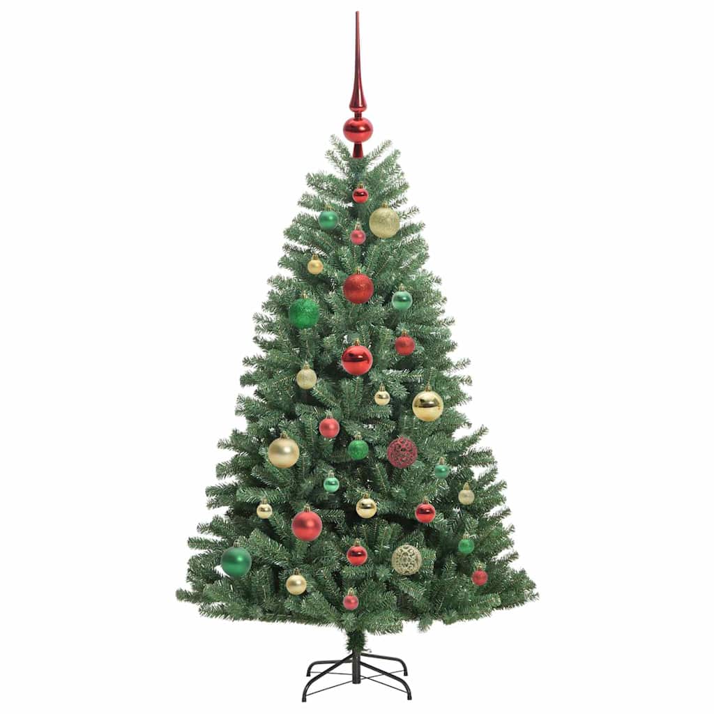 Kunstig sammensatt juletre grønn 120 cm PVC og metall