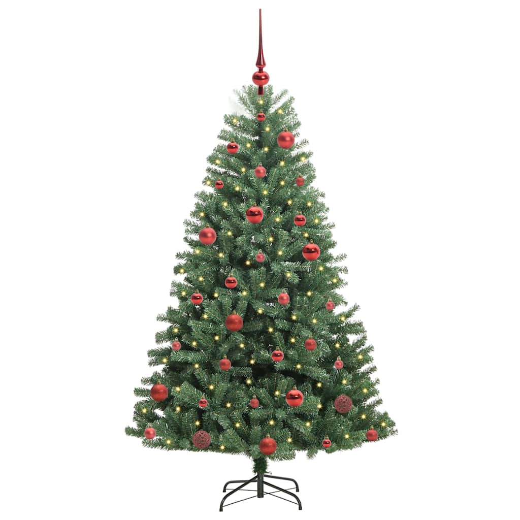 Kunstig sammensatt juletre grønn 150 cm PVC og metall