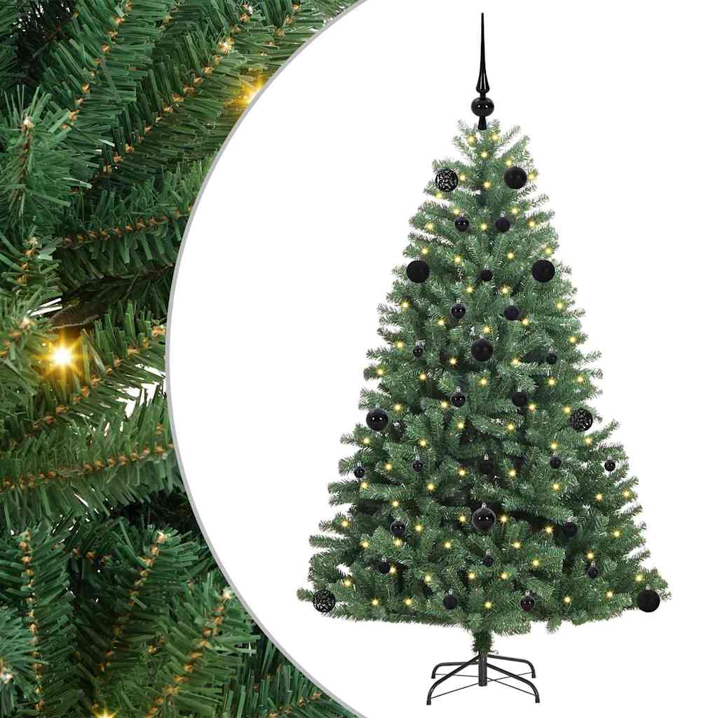 Kunstig sammensatt juletre grønn 150 cm PVC og metall