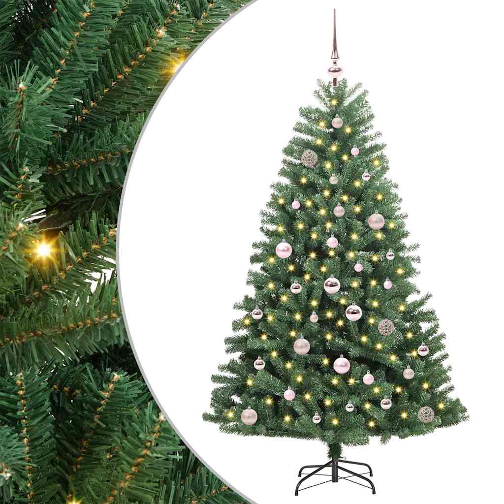 Kunstig sammensatt juletre grønn 150 cm PVC og metall