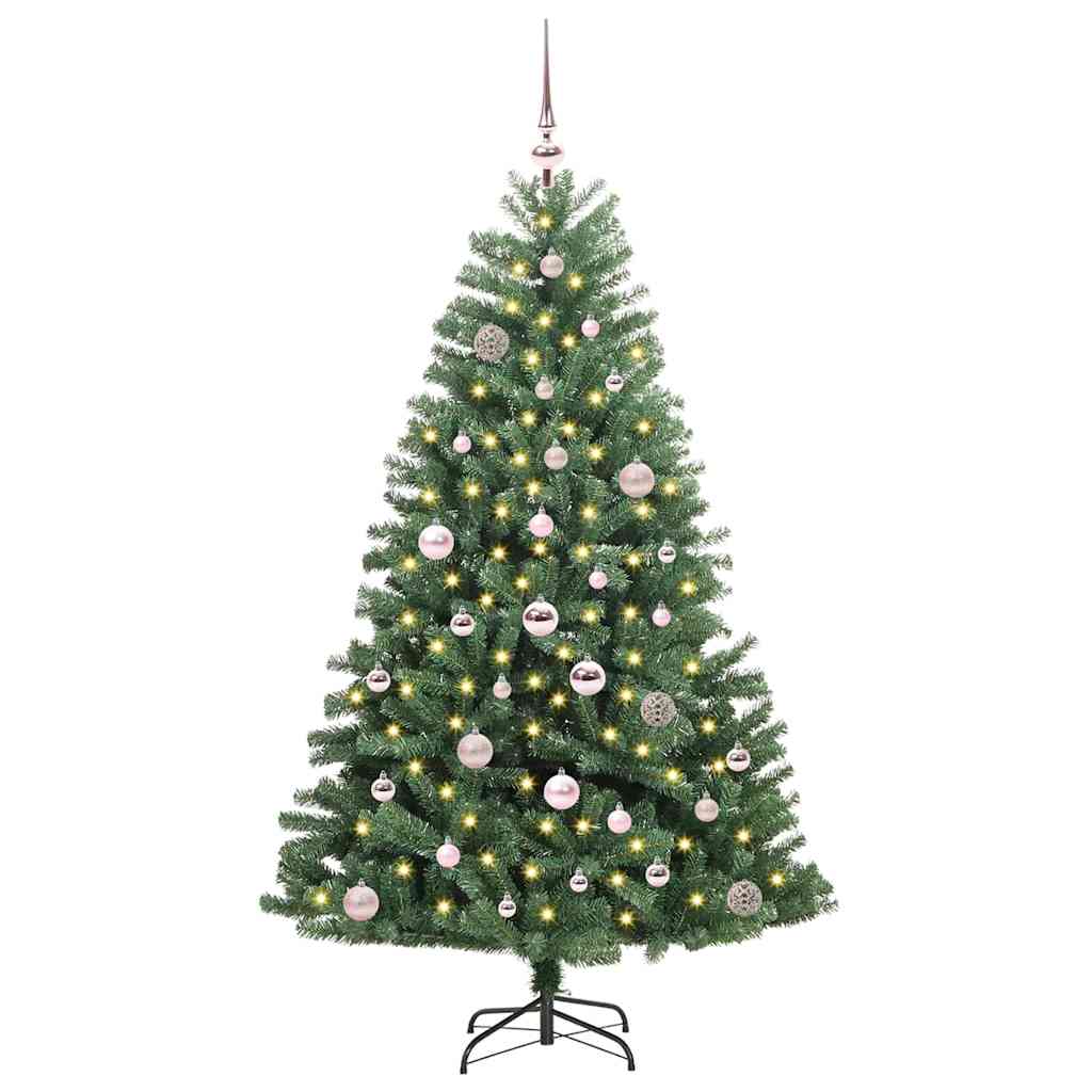 Kunstig sammensatt juletre grønn 150 cm PVC og metall