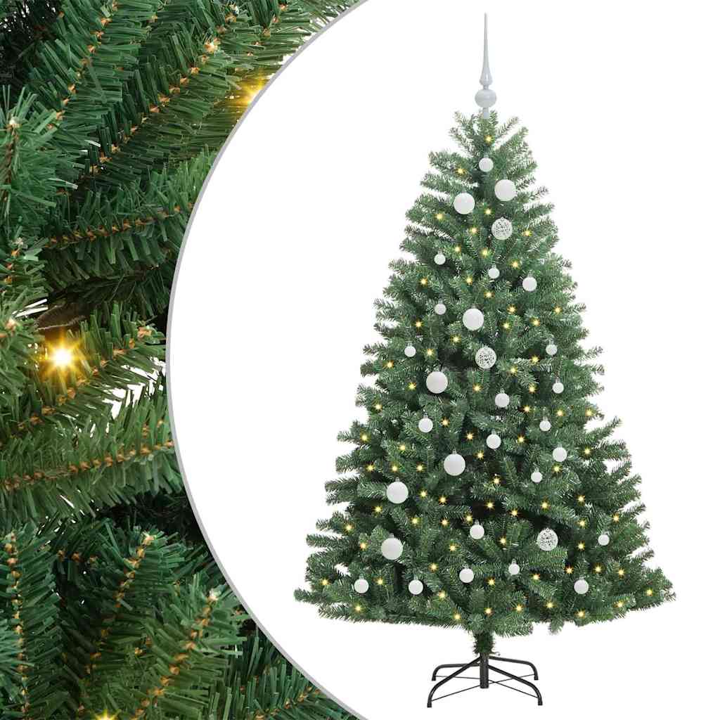 Kunstig sammensatt juletre grønn 150 cm PVC og metall
