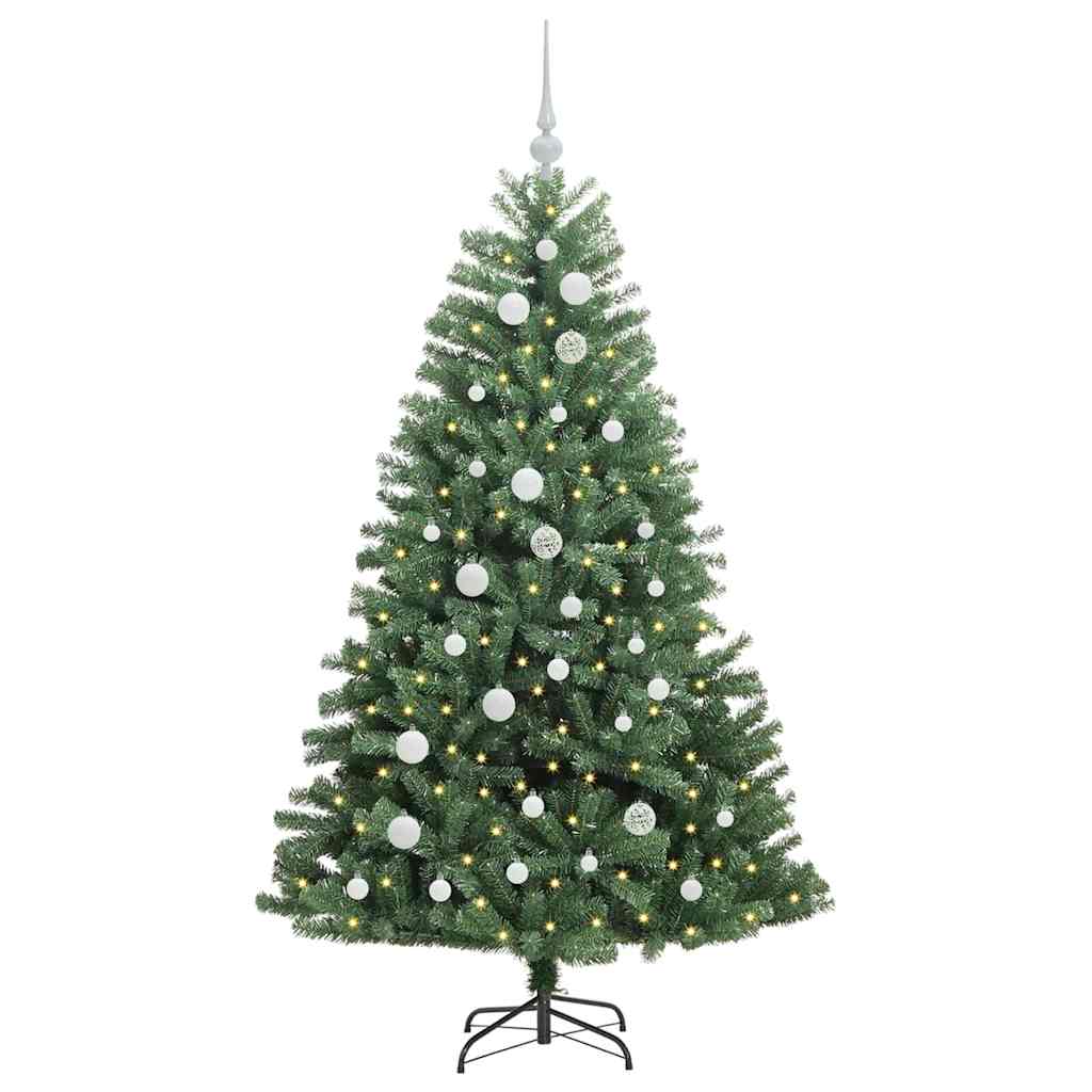 Kunstig sammensatt juletre grønn 150 cm PVC og metall
