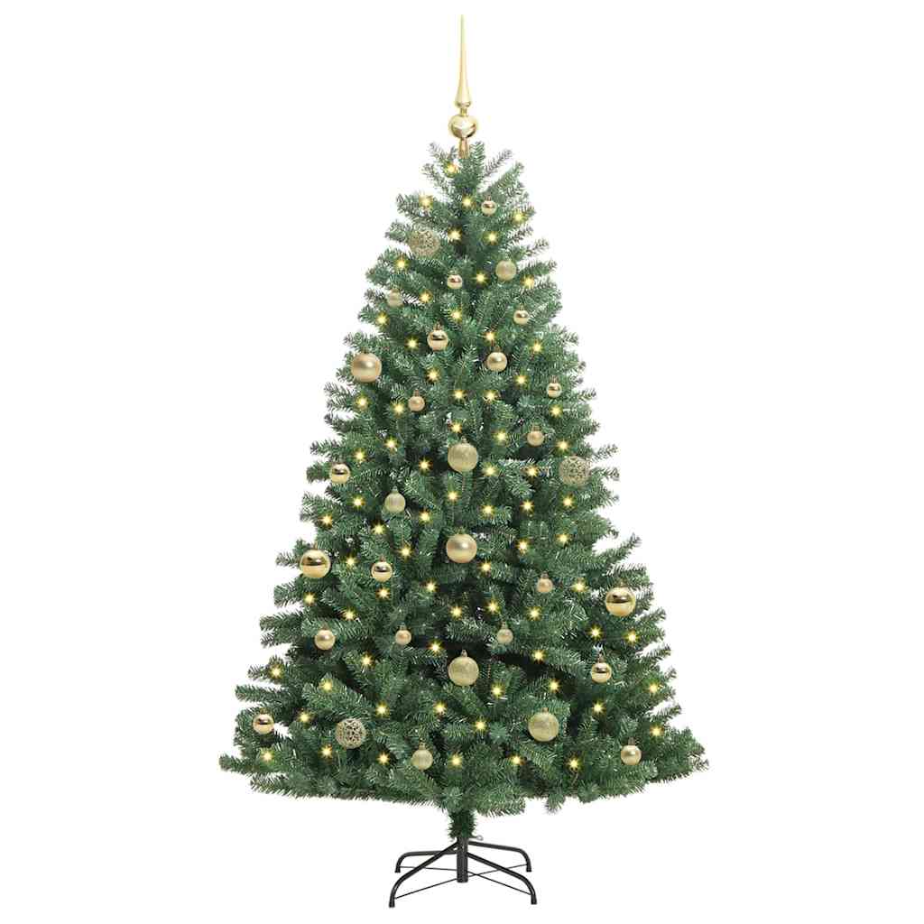 Kunstig sammensatt juletre grønn 150 cm PVC og metall
