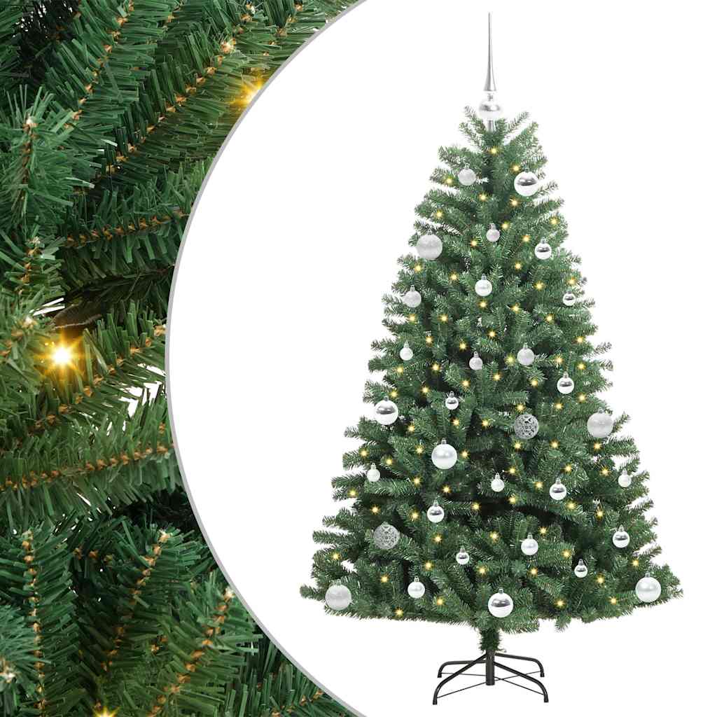 Kunstig sammensatt juletre grønn 150 cm PVC og metall