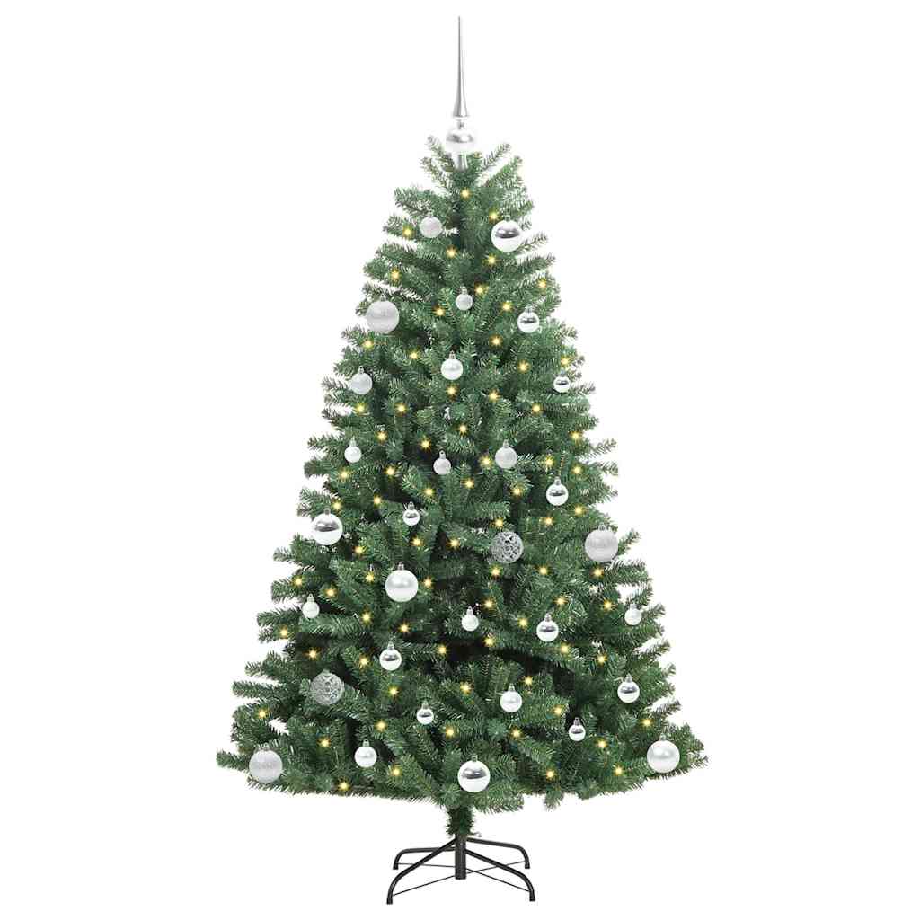 Kunstig sammensatt juletre grønn 150 cm PVC og metall