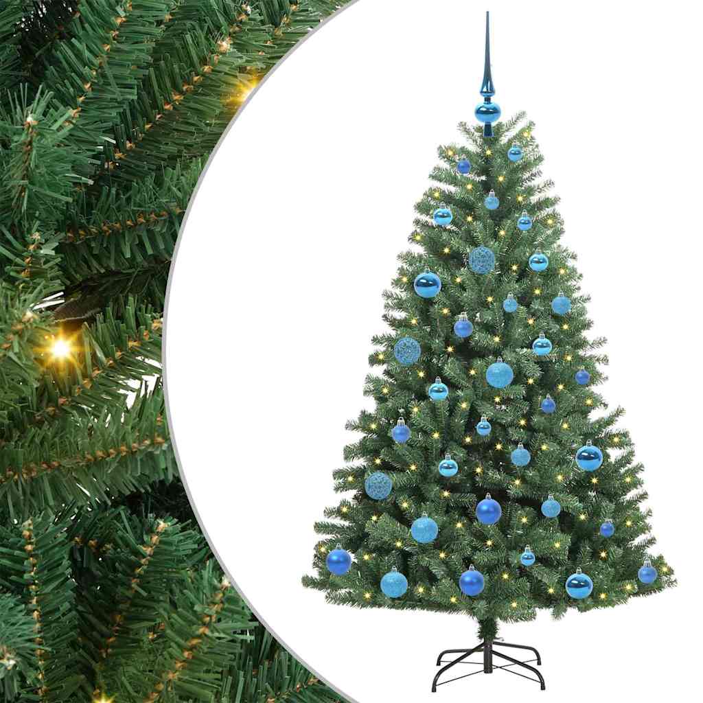 Kunstig sammensatt juletre grønn 150 cm PVC og metall