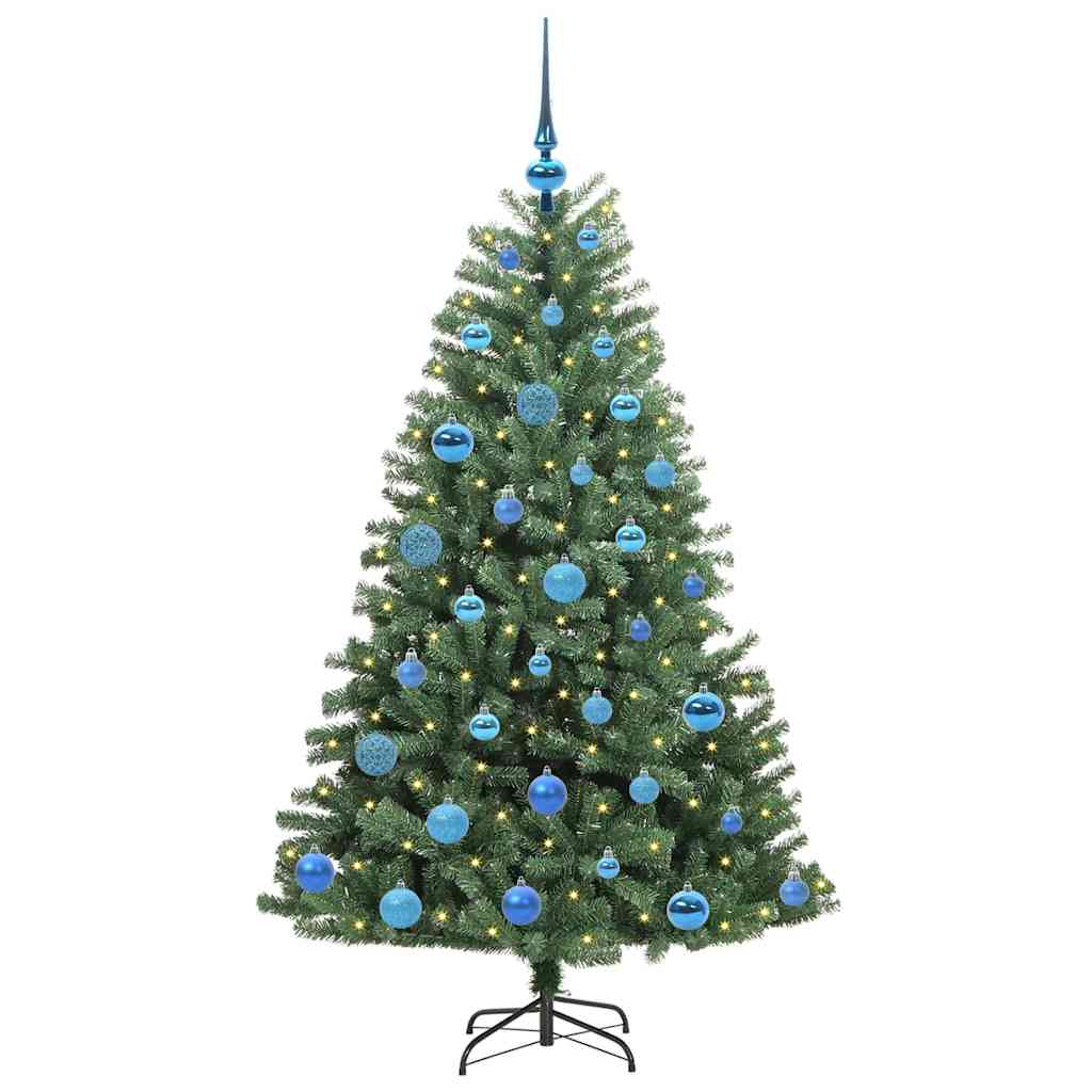 Kunstig sammensatt juletre grønn 150 cm PVC og metall