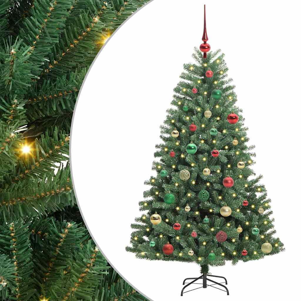 Kunstig sammensatt juletre grønn 150 cm PVC og metall