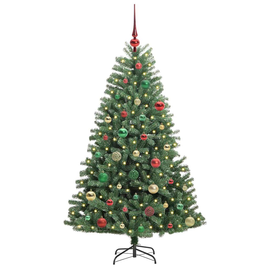 Kunstig sammensatt juletre grønn 150 cm PVC og metall