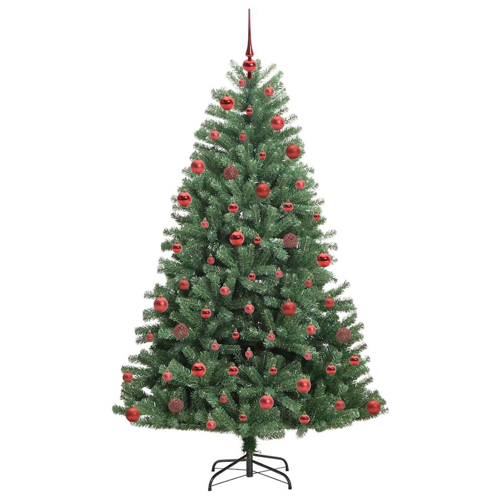 Kunstig sammensatt juletre grønn 180 cm PVC og metall